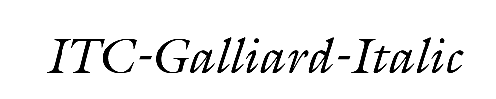 ITC-Galliard-Italic