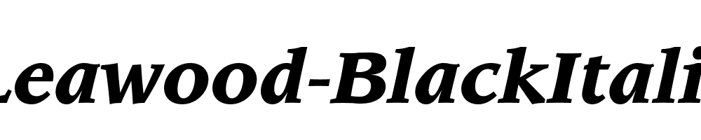 Leawood-BlackItalic