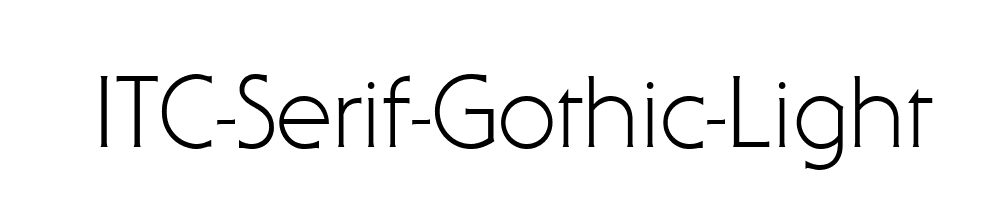 ITC-Serif-Gothic-Light