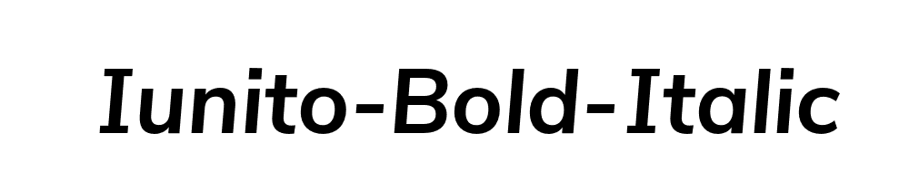 Iunito-Bold-Italic