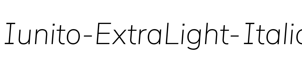 Iunito-ExtraLight-Italic