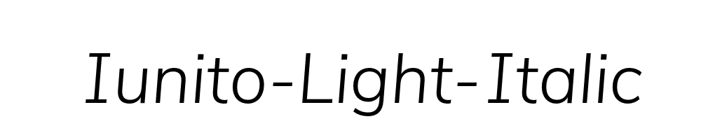 Iunito-Light-Italic