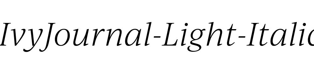 IvyJournal-Light-Italic