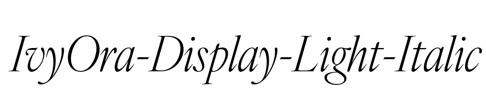 IvyOra-Display-Light-Italic