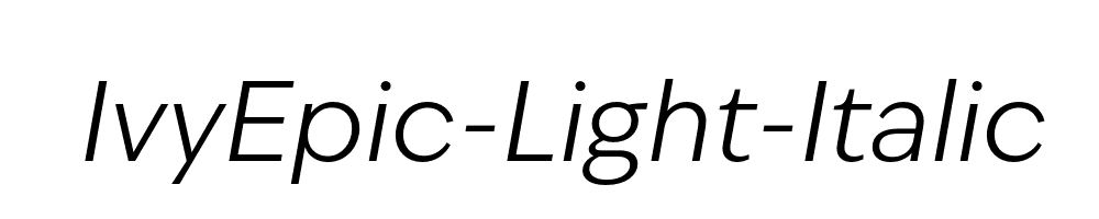 IvyEpic-Light-Italic