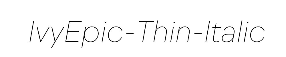 IvyEpic-Thin-Italic