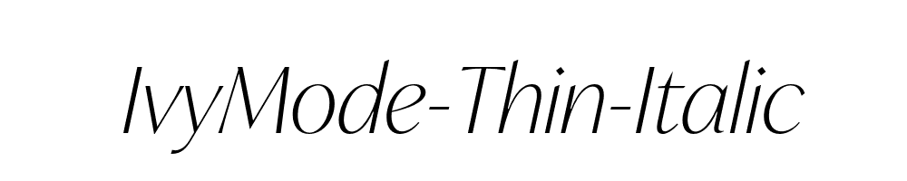 IvyMode-Thin-Italic