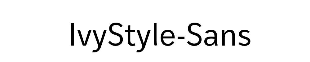 IvyStyle-Sans