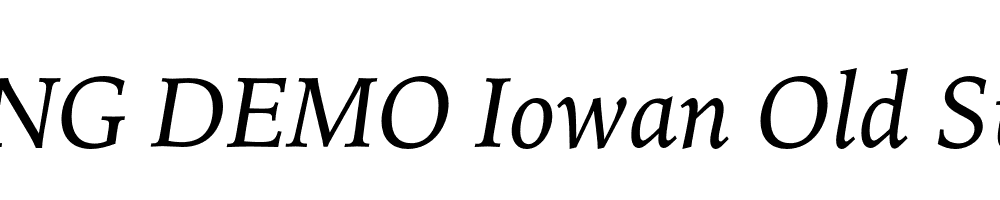  DEMO Iowan Old Style BT Italic