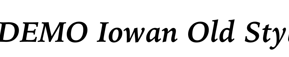  DEMO Iowan Old Style BT Bold Italic