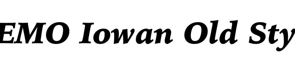  DEMO Iowan Old Style BT Black Italic