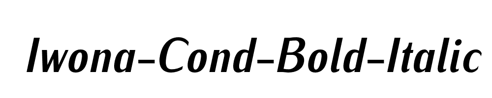 Iwona-Cond-Bold-Italic