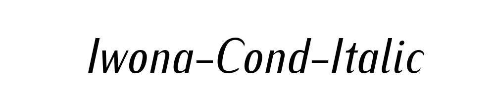 Iwona-Cond-Italic