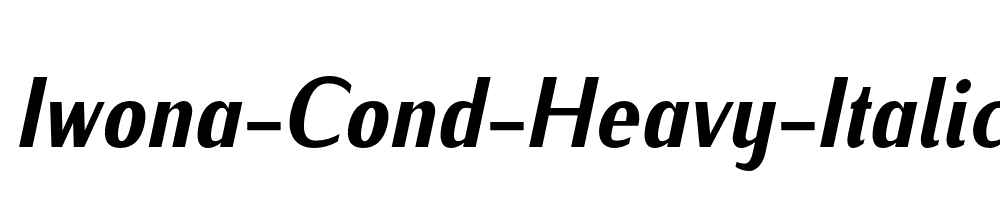 Iwona-Cond-Heavy-Italic