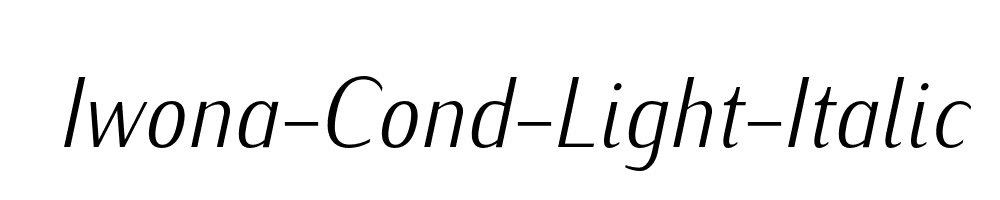 Iwona-Cond-Light-Italic