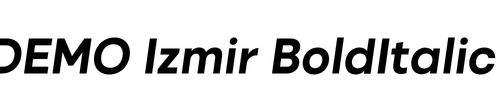 FSP DEMO Izmir BoldItalic Italic