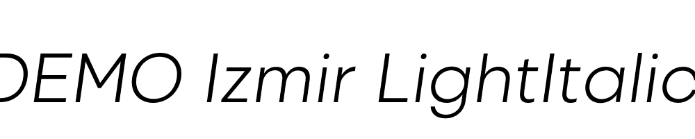 FSP DEMO Izmir LightItalic Italic