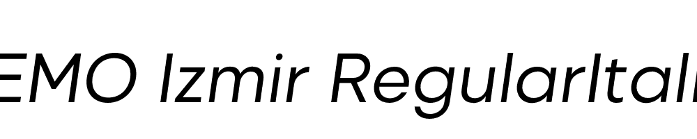 FSP DEMO Izmir RegularItalic Italic