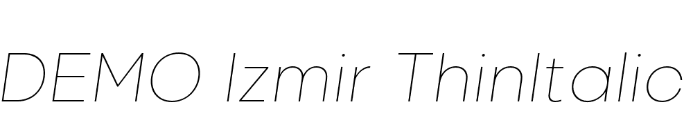 FSP DEMO Izmir ThinItalic Italic