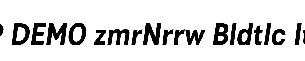 FSP DEMO zmrNrrw Bldtlc Italic