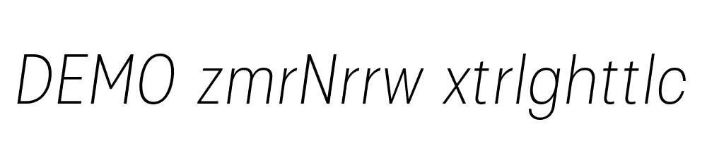 FSP DEMO zmrNrrw xtrlghttlc Italic