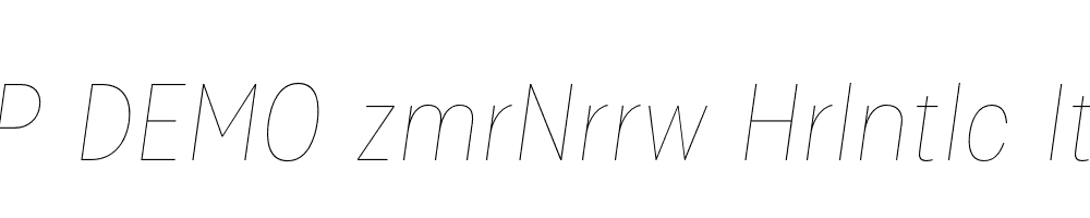 FSP DEMO zmrNrrw Hrlntlc Italic