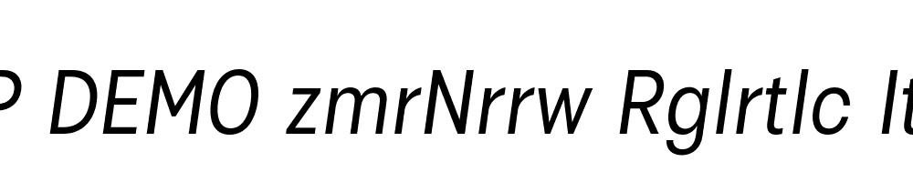 FSP DEMO zmrNrrw Rglrtlc Italic