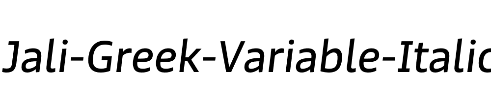 Jali-Greek-Variable-Italic