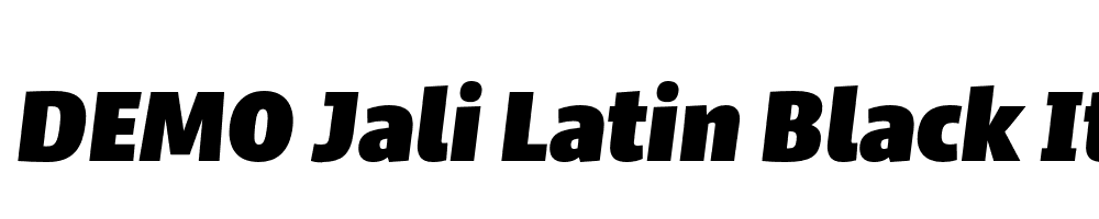 FSP DEMO Jali Latin Black Italic