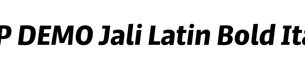 FSP DEMO Jali Latin Bold Italic