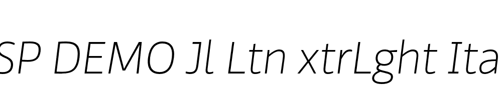 FSP DEMO Jl Ltn xtrLght Italic