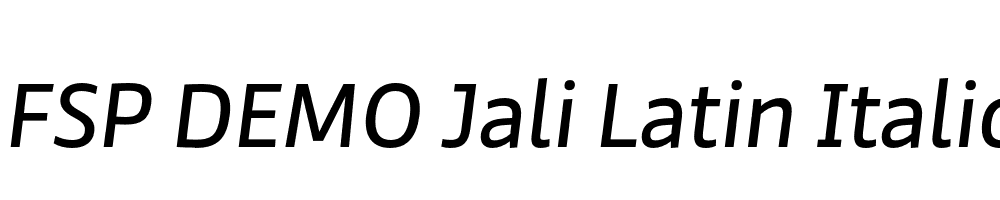 FSP DEMO Jali Latin Italic