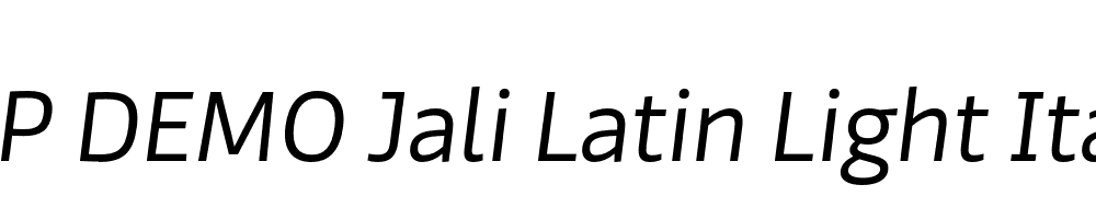 FSP DEMO Jali Latin Light Italic