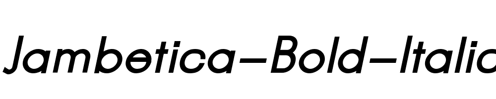 Jambetica-Bold-Italic