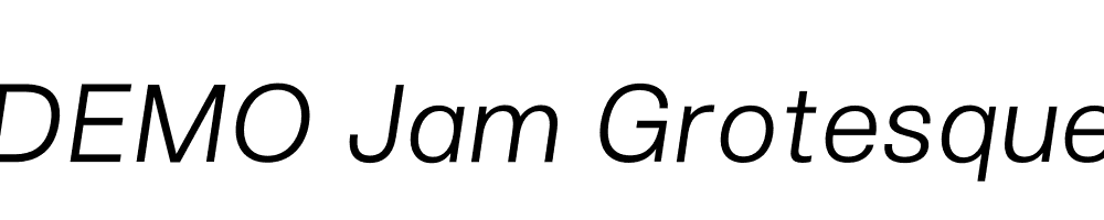 FSP DEMO Jam Grotesque Italic