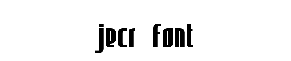 Jecr Font