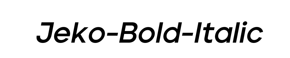 Jeko-Bold-Italic