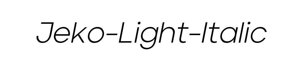 Jeko-Light-Italic