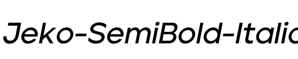 Jeko-SemiBold-Italic