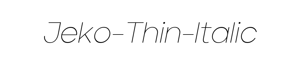 Jeko-Thin-Italic