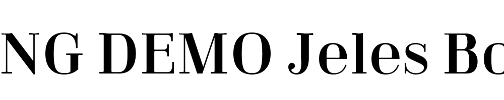  DEMO Jeles Bold Regular