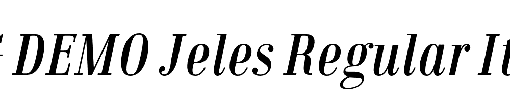  DEMO Jeles Regular Italic Regular