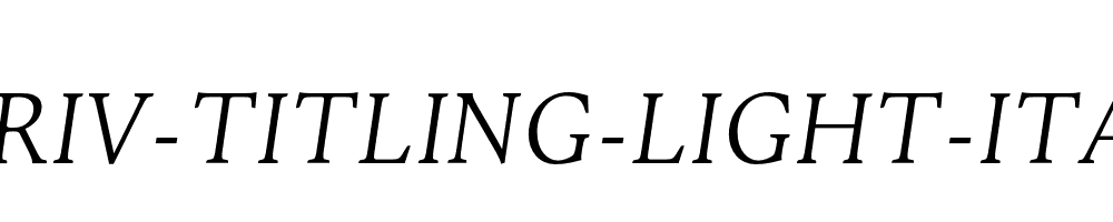 Jenriv-Titling-Light-Italic