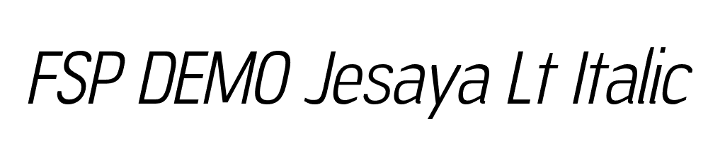 FSP DEMO Jesaya Lt Italic