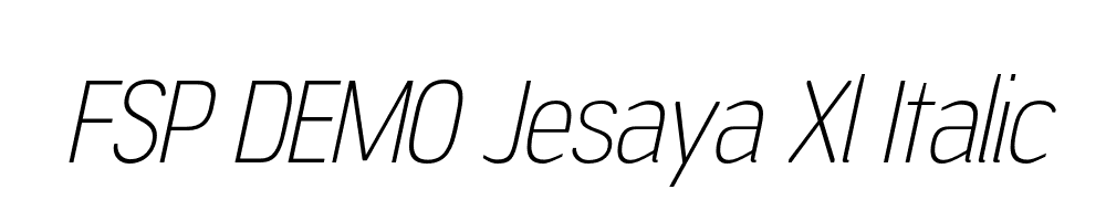 FSP DEMO Jesaya Xl Italic