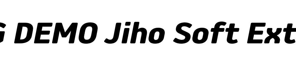  DEMO Jiho Soft ExtraBold Italic