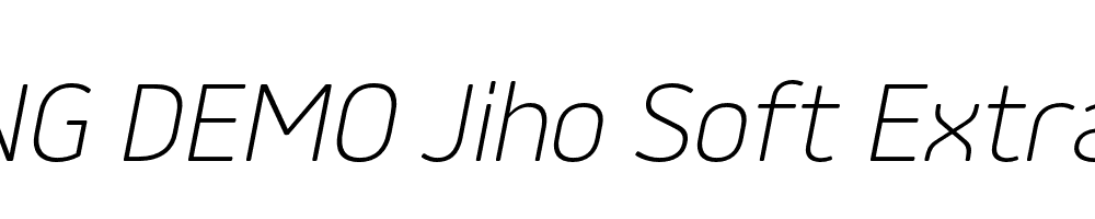  DEMO Jiho Soft ExtraLight Italic