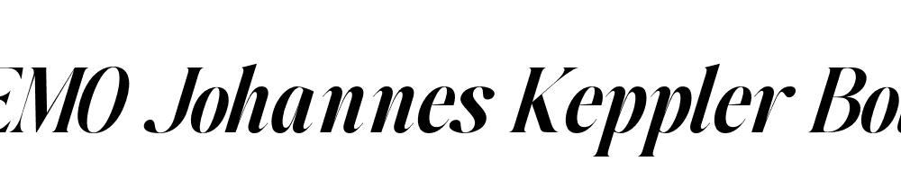 FSP DEMO Johannes Keppler Bold Italic