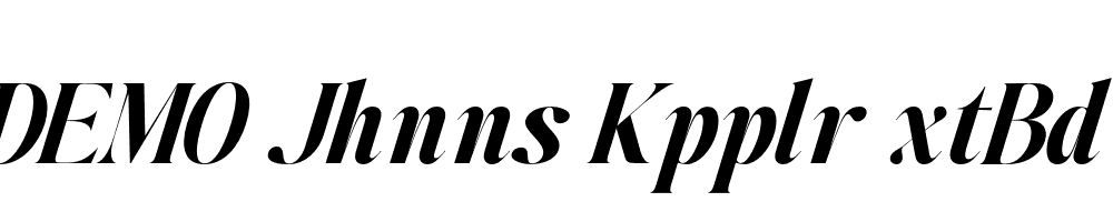 FSP DEMO Jhnns Kpplr xtBd Italic