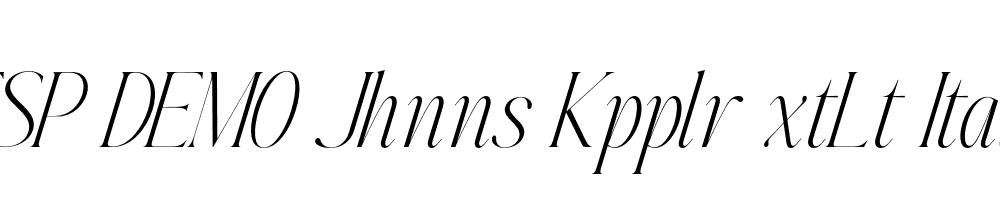 FSP DEMO Jhnns Kpplr xtLt Italic